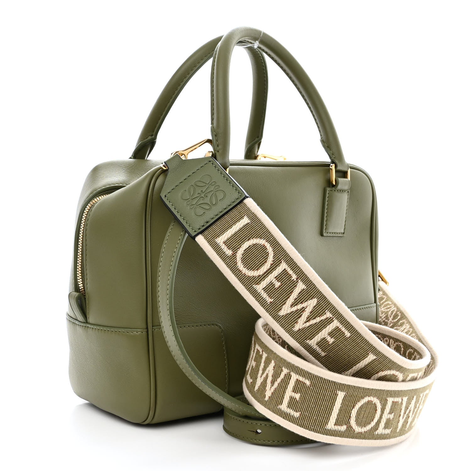 Loewe Nappa Calfskin Mini Amazona 16 Square Bag Avocado Green 3 of 9