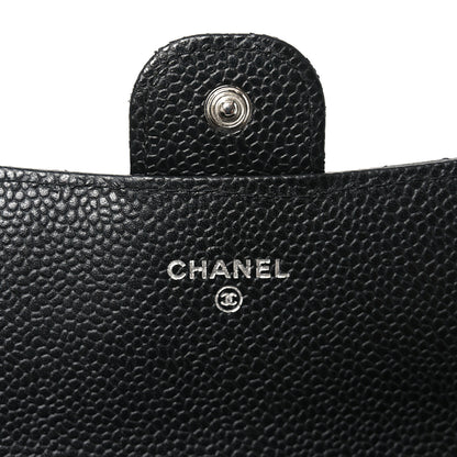 Chanel Caviar Quilted Large Gusset Flap Wallet Black 6 of 7