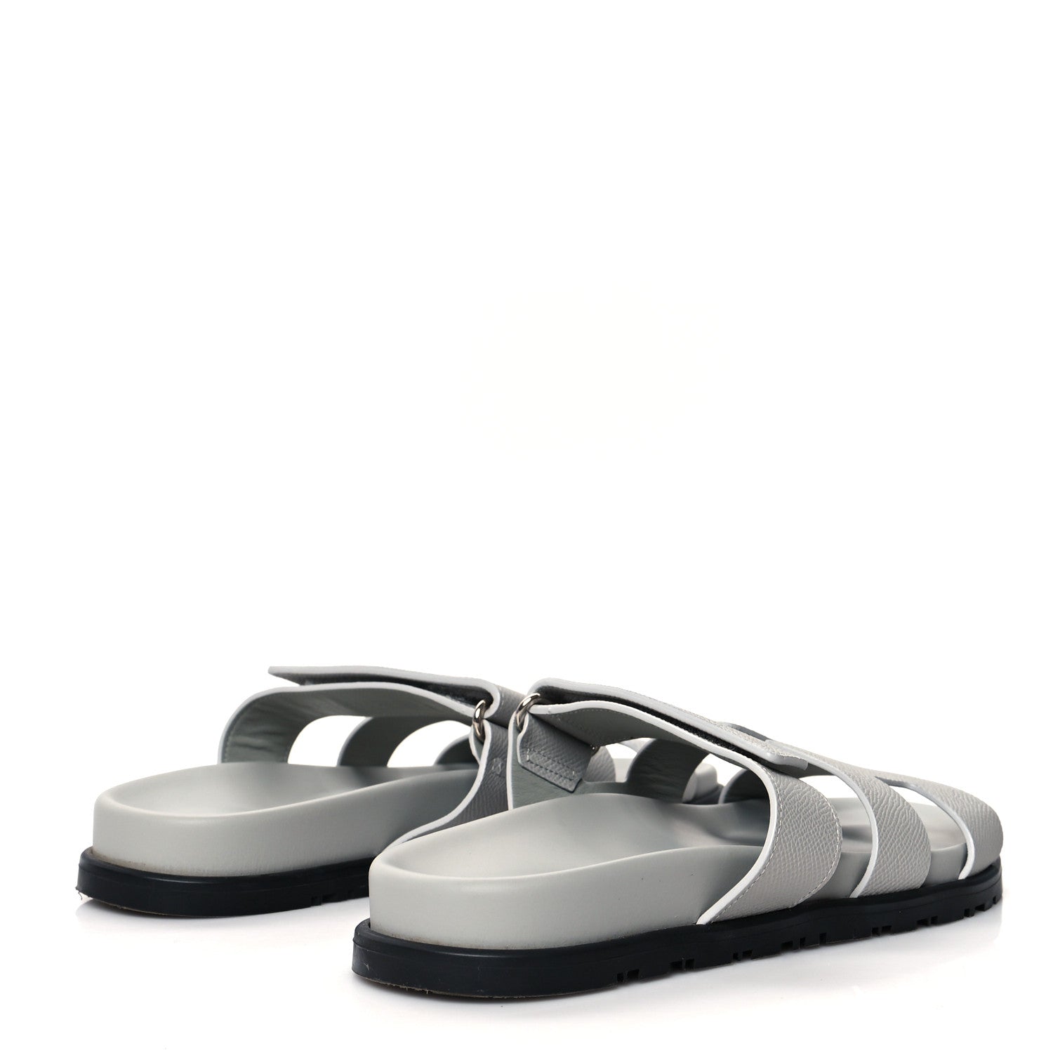 Hermes Epsom Womens Chypre Sandals 38 Bleu Glacier 4 of 8