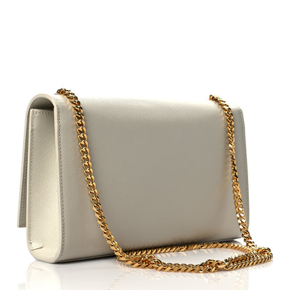 Saint Laurent Grain De Poudre Medium Classic Monogram Kate Satchel Crema Soft 3 of 11