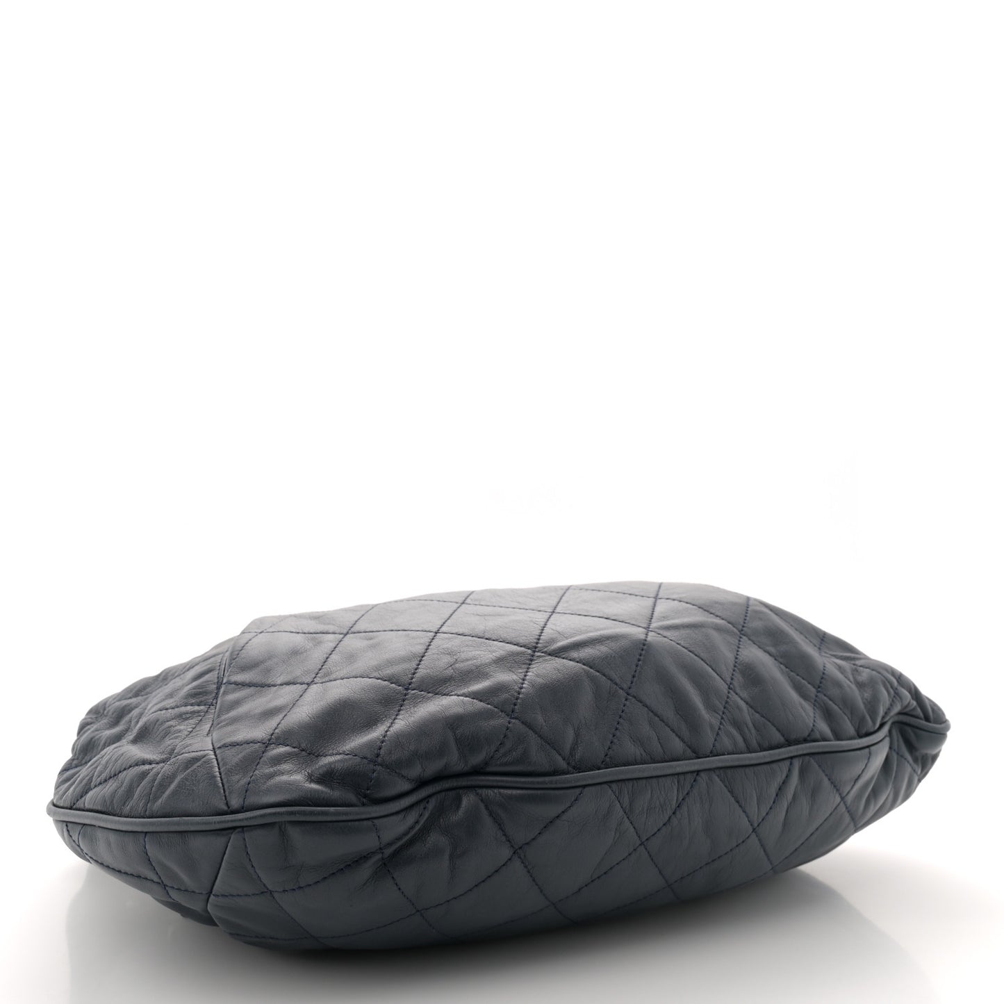 Calfskin Coco Pleats Hobo Dark Blue