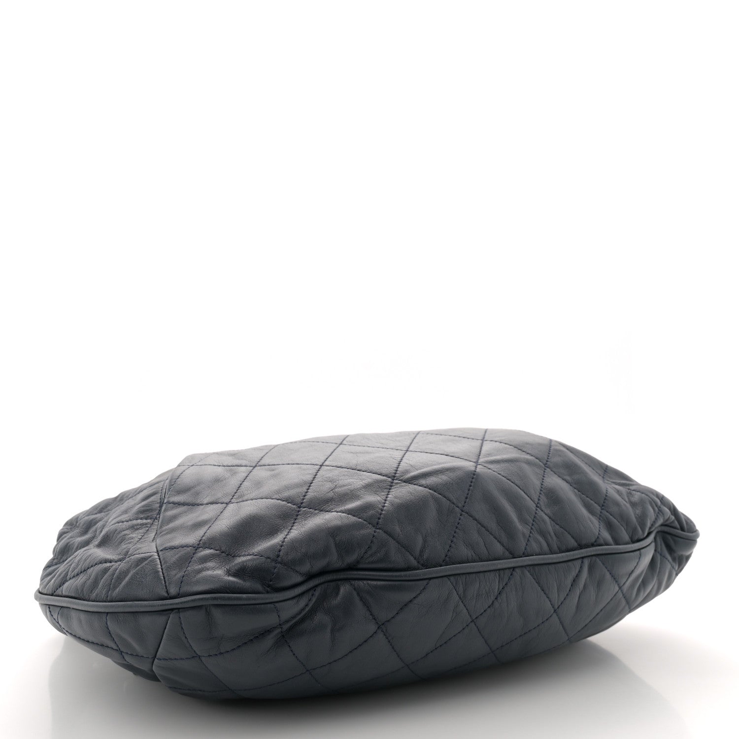 Chanel Calfskin Coco Pleats Hobo Dark Blue 4 of 11