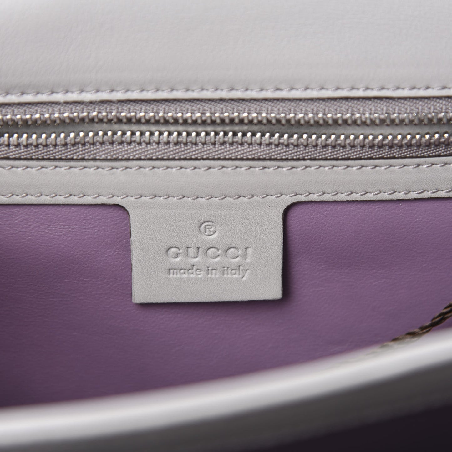 Calfskin Lady Bamboo Shoulder Bag Grey