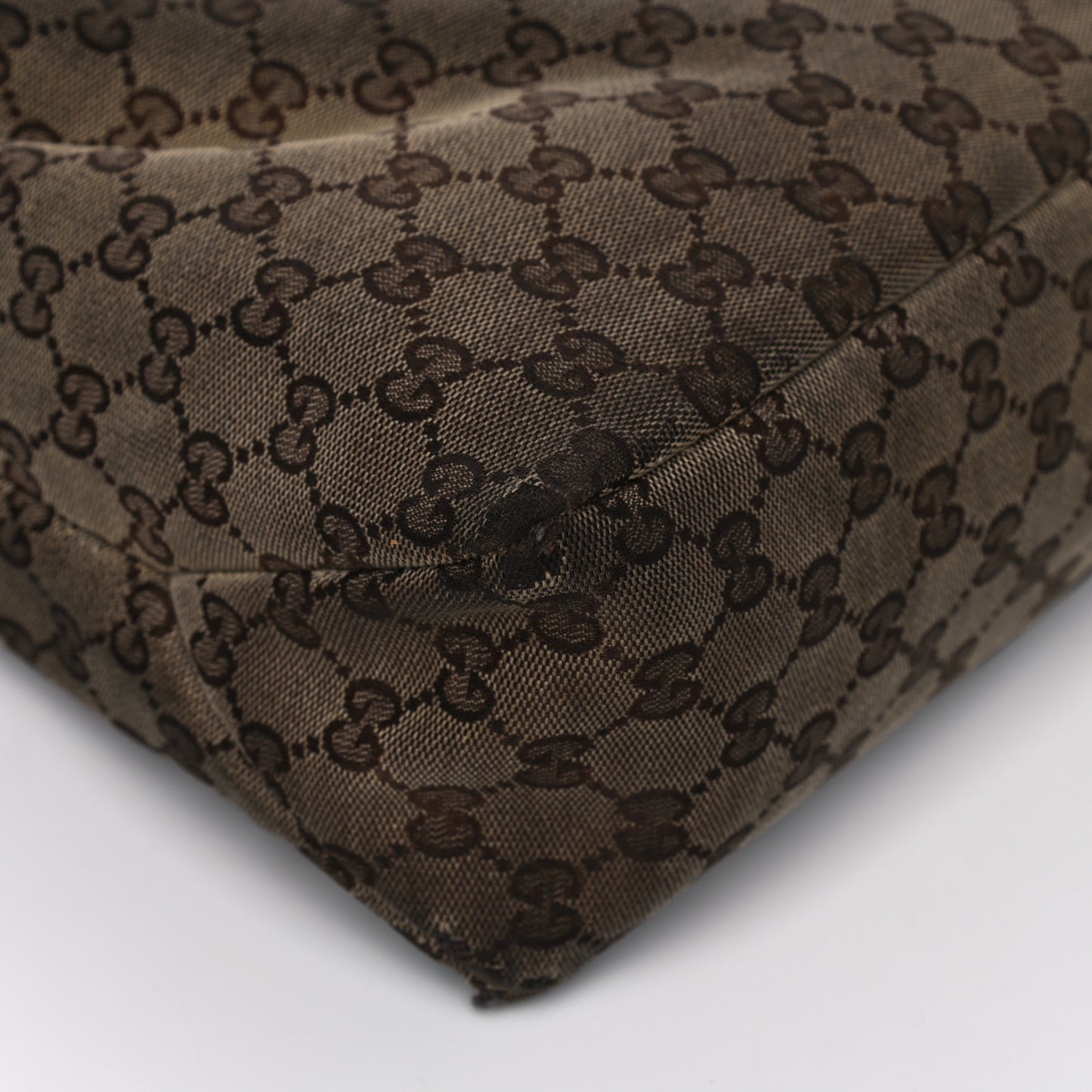 Monogram Medium Horsebit Chain Hobo Dark Brown