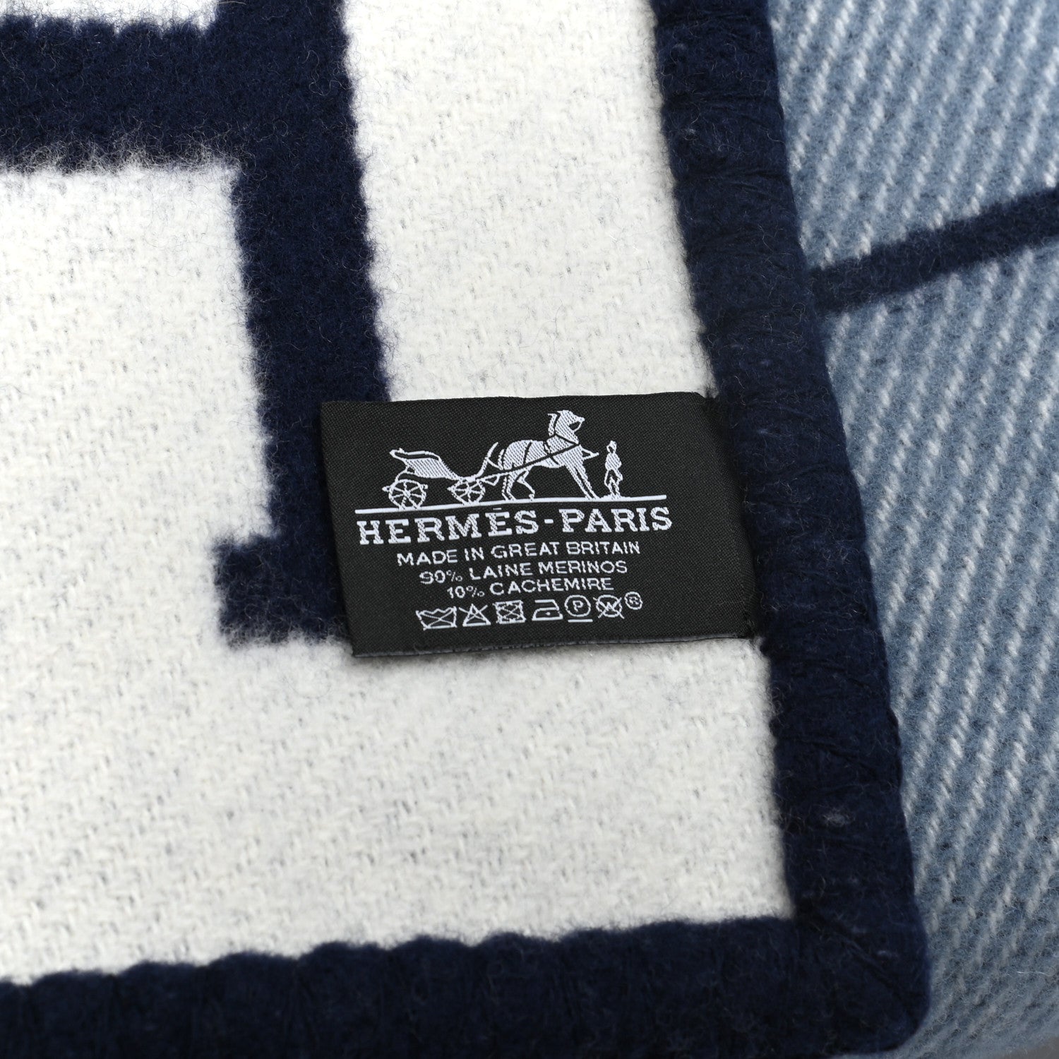 Hermes Wool Cashmere Avalon III Blanket Caban Ecru 3 of 3