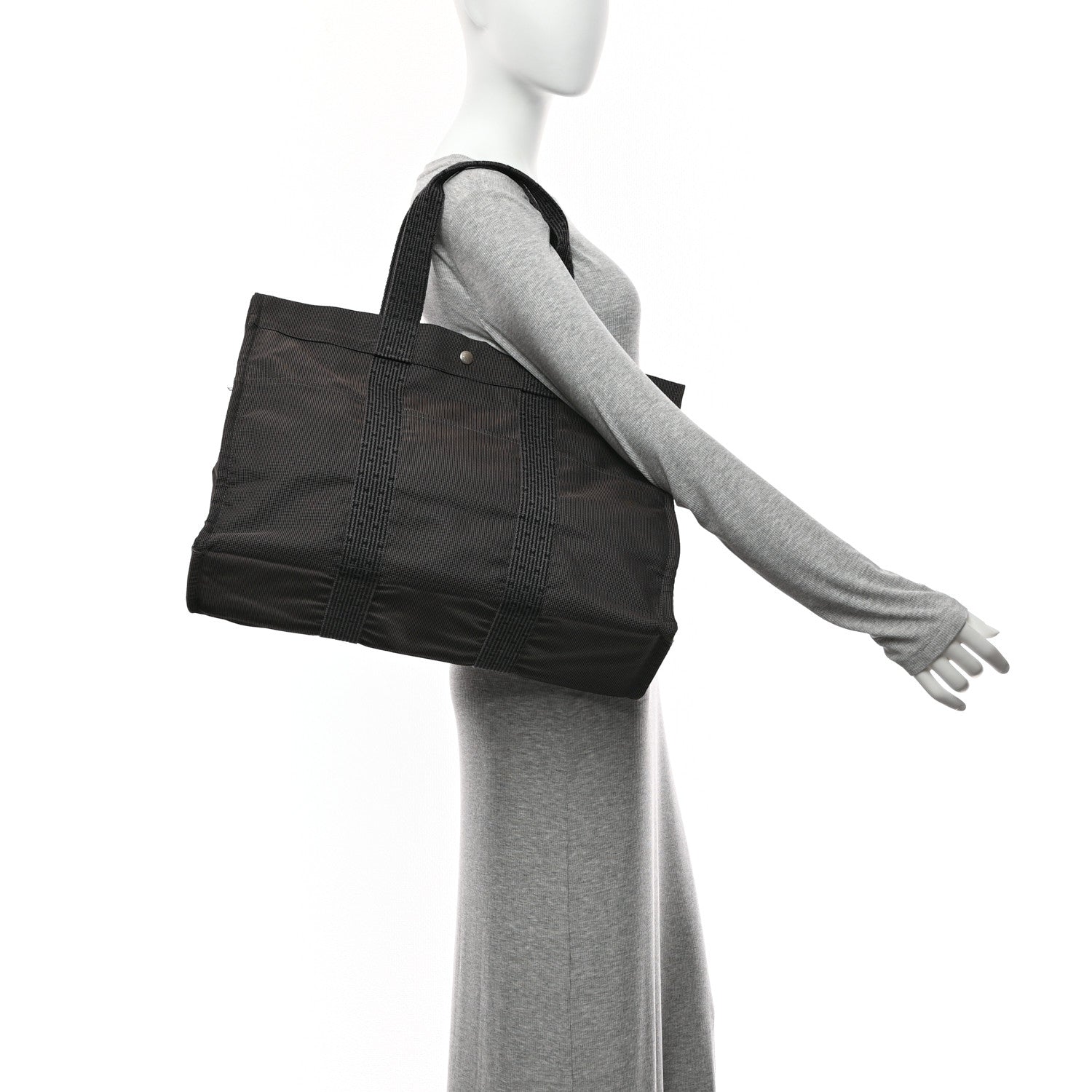 Hermes Canvas Herline Tote GM Grey 1785443 – FASHIONPHILE