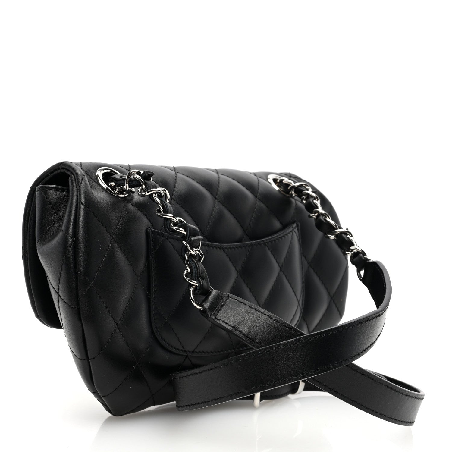 Chanel Calfskin Quilted CC Uniform Flap Belt Bag Black 3 of 11