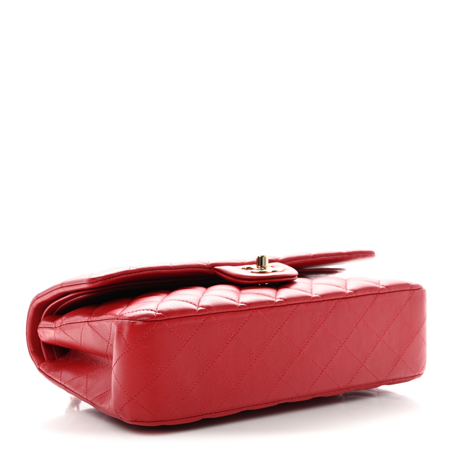 Chanel Lambskin Quilted Medium Double Flap Red 4 of 13