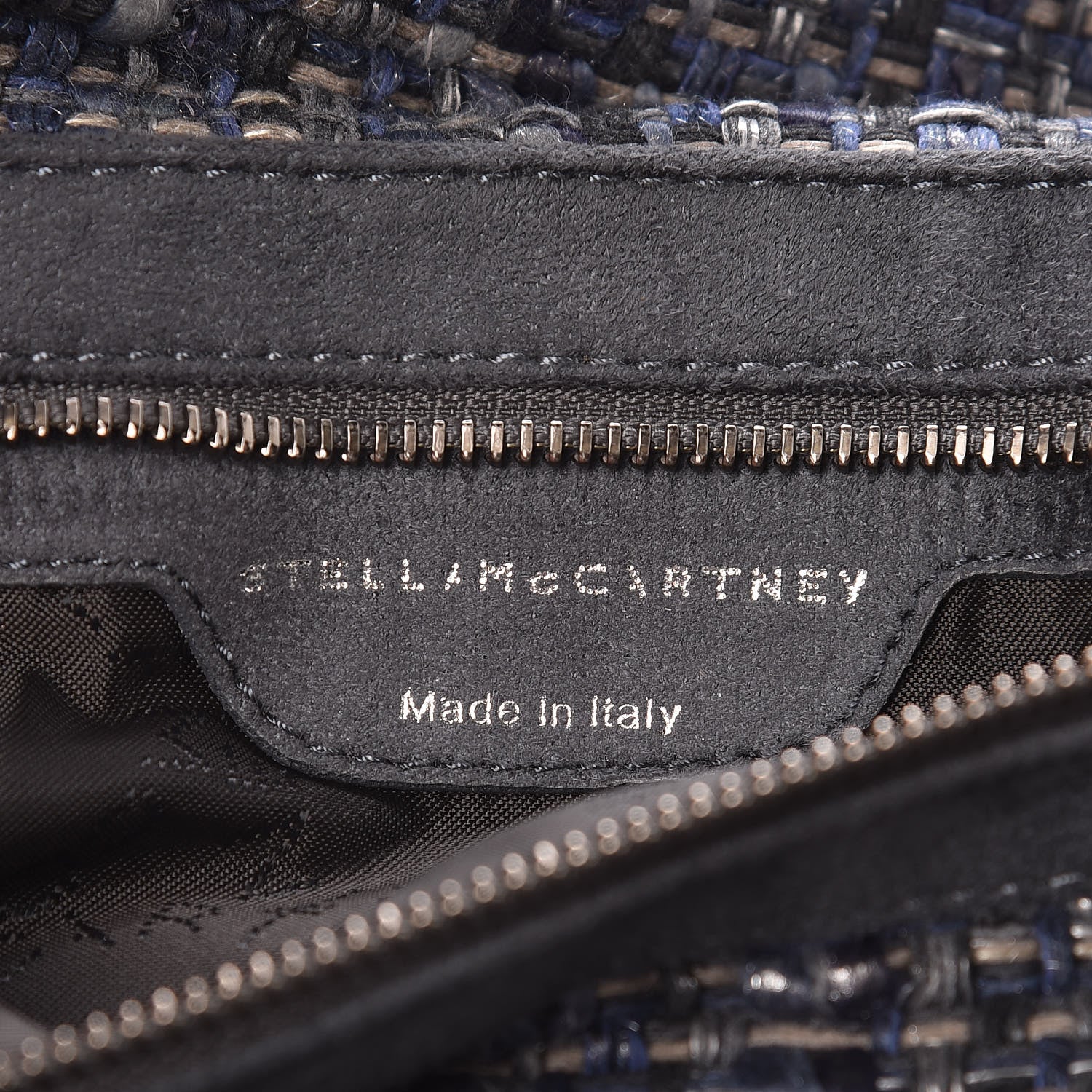 Stella McCartney Woven Boucle Fold Over Falabella Clutch Blue 7 of 11