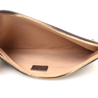 Gucci GG Supreme Monogram Large Ophidia Pouch Clutch Brown 5 of 11