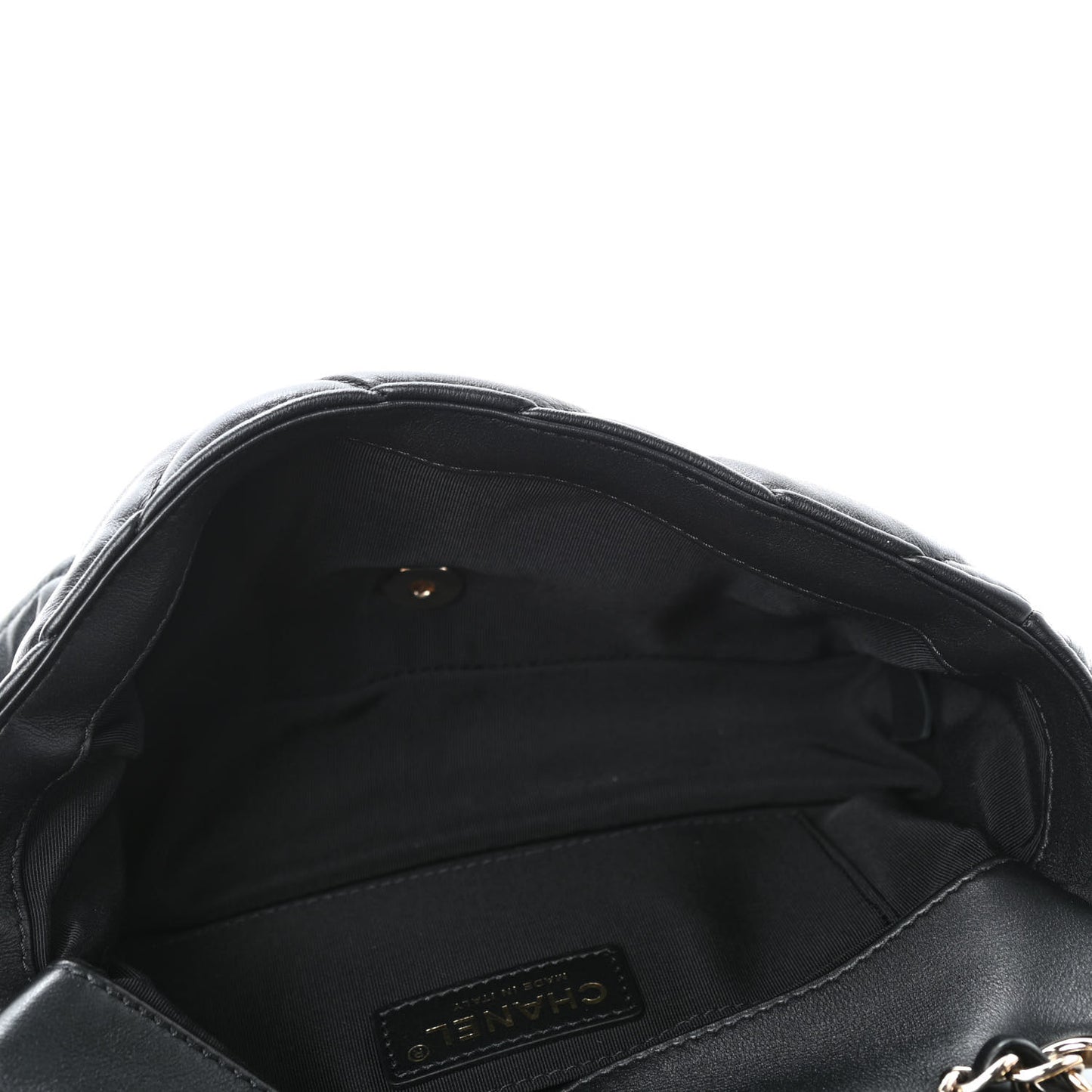 Calfskin Quilted Medium Bubbly Flap Black