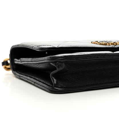 Chanel Lambskin Quilted Chanel 19 Wallet On Chain WOC Black 9 of 11