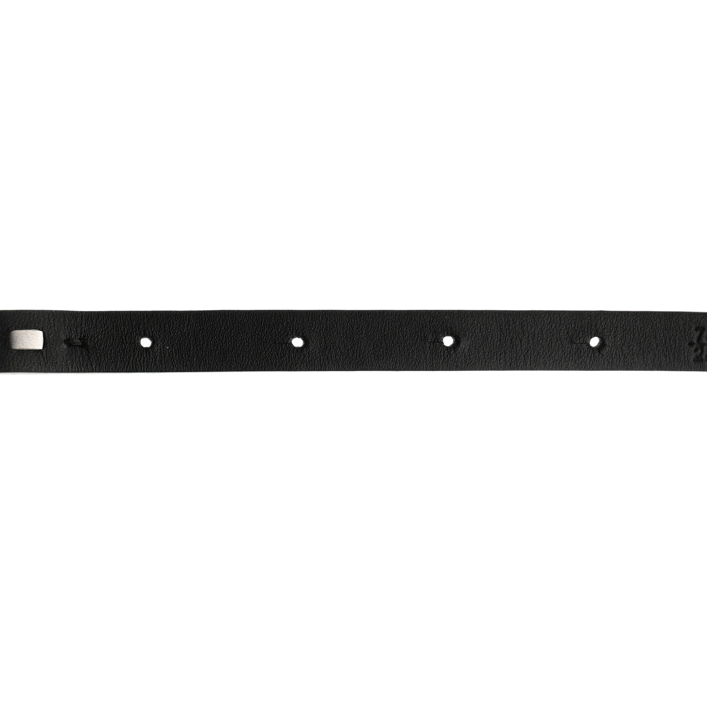 Calfskin Metal CC Chain Belt 70 28 Black White