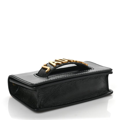 Christian Dior Crinkled Calfskin Mini J'Adior Chain Flap Bag Black 4 of 8