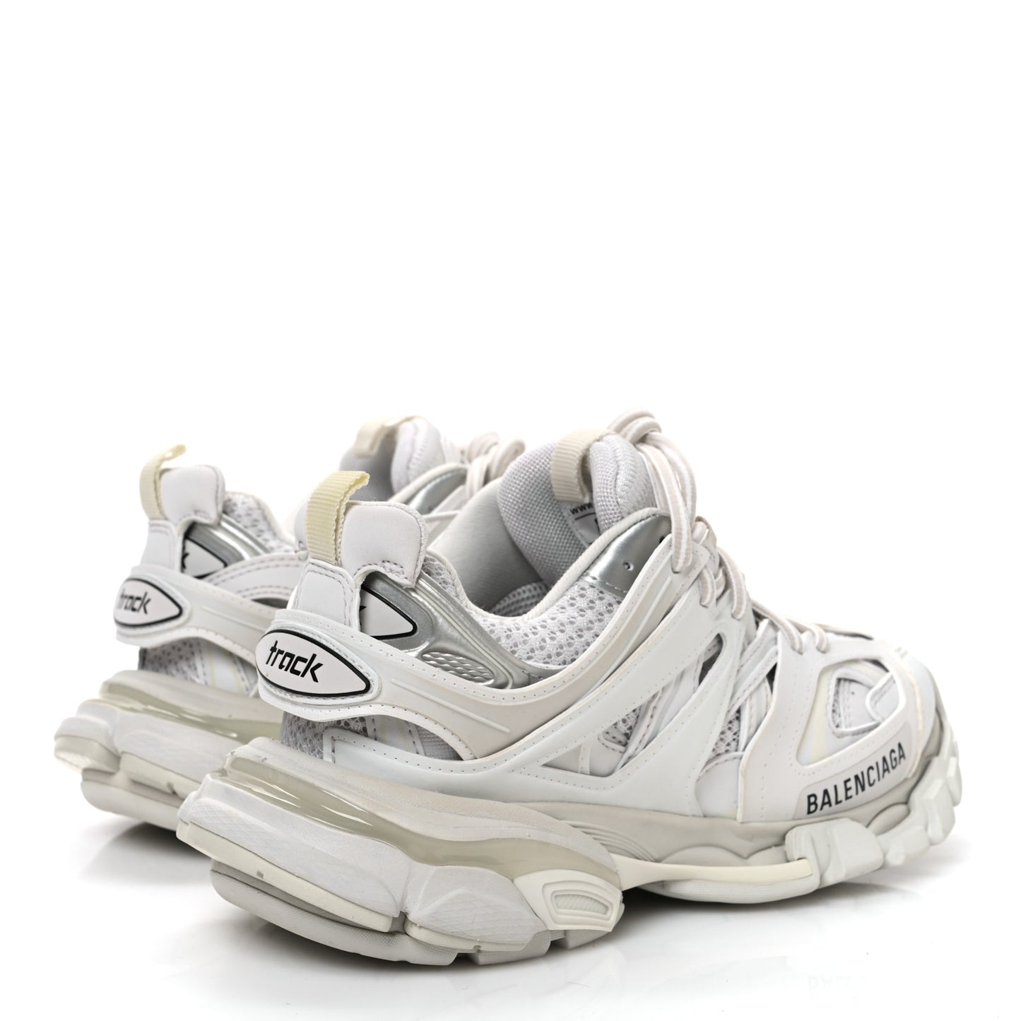 Rubber Mesh Fabric Monocolor Recycled Sole Womens Track Sneakers 35 White