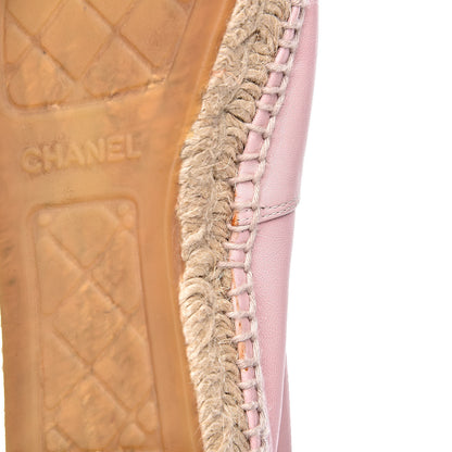 Chanel Lambskin CC Espadrilles 39 Light Pink 10 of 11