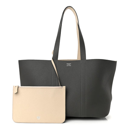 Moynat Taurillon Gex Calfskin Duo Reversible Tote Greige Zinc 1 of 10