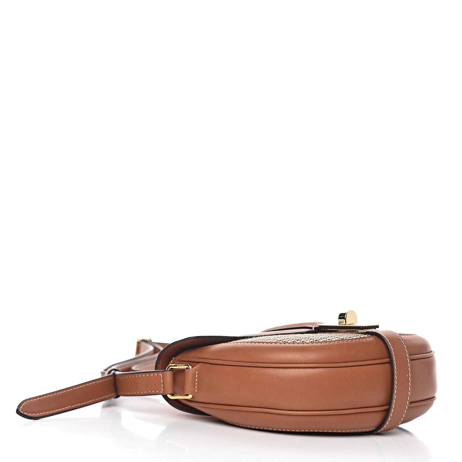 Celine Natural Calfskin Tweed Besace Small 16 Tan 4 of 12