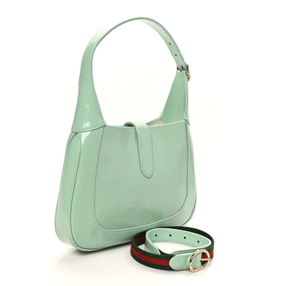 Gucci Patent Calfskin Small Jackie Shoulder Bag Light Green 3 of 10