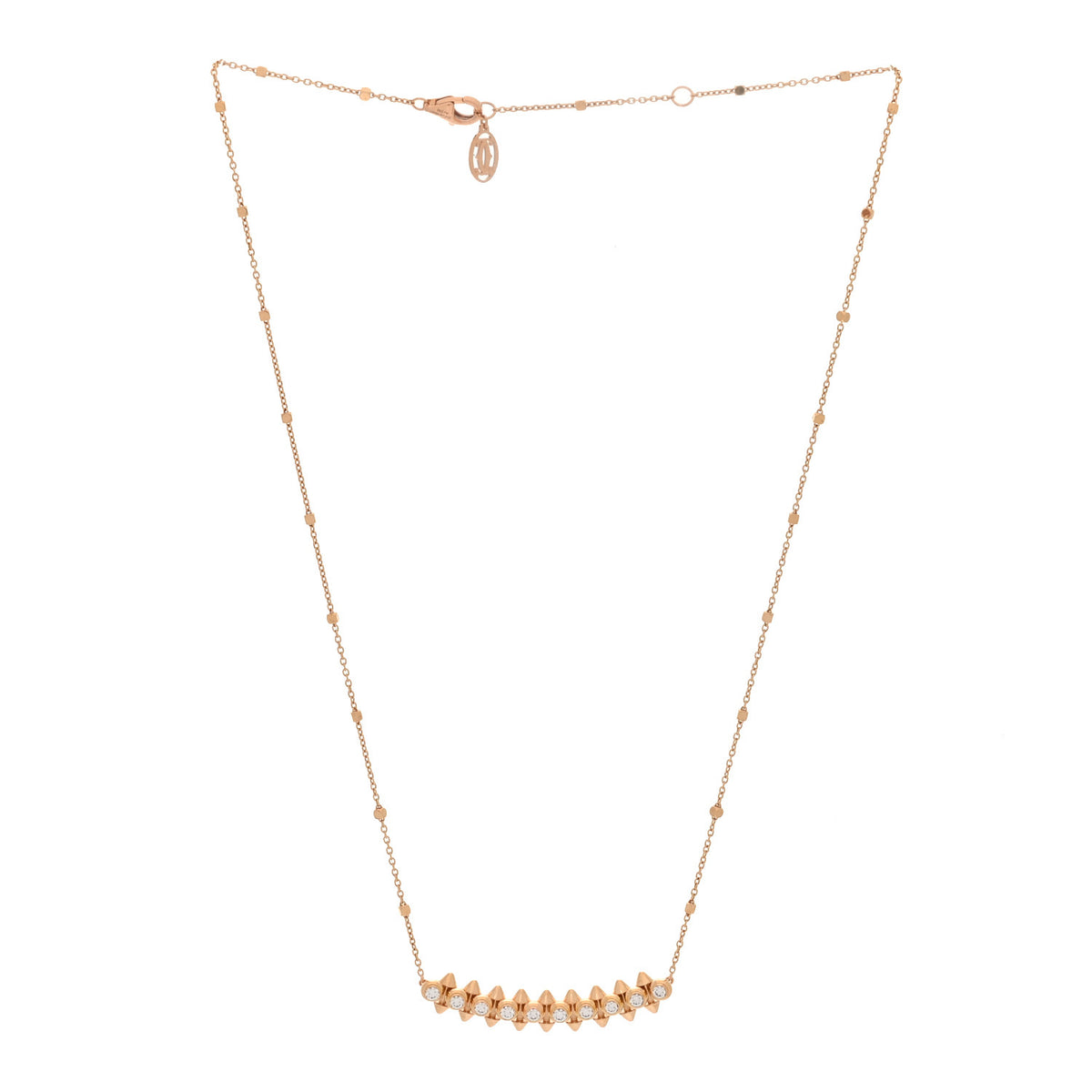 Cartier 18K Pink Gold Diamond Clash de Cartier Necklace 3 of 6