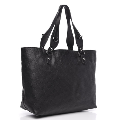 Gucci Guccissima Medium Icon Bit Tote Black 3 of 11