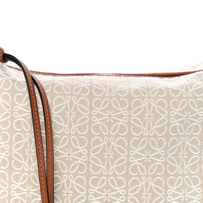 Loewe Jacquard Anagram Calfskin Small Cubi Bag Ecru Tan 8 of 10