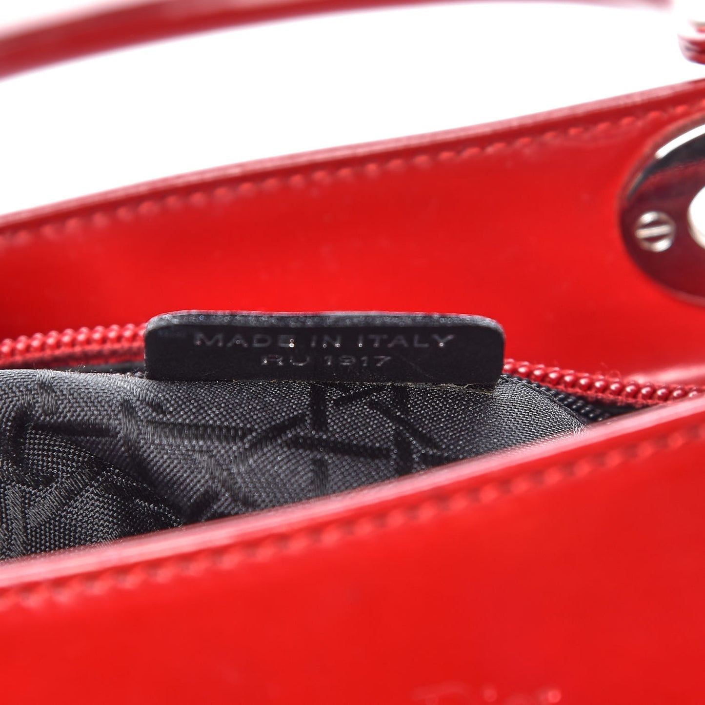 Patent Medium Lady Dior Red