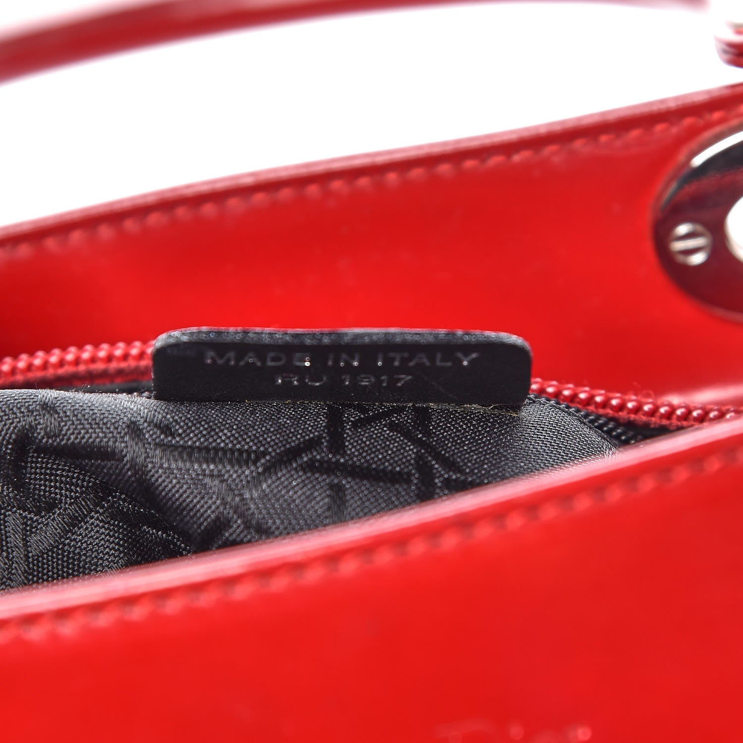 Christian Dior Patent Medium Lady Dior Red 7 of 16