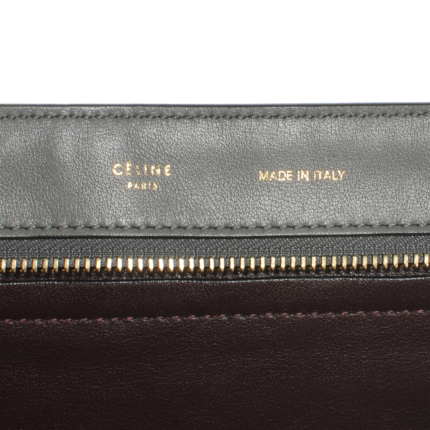 Celine Crocodile Embossed Large Trapeze Grey 6 of 8