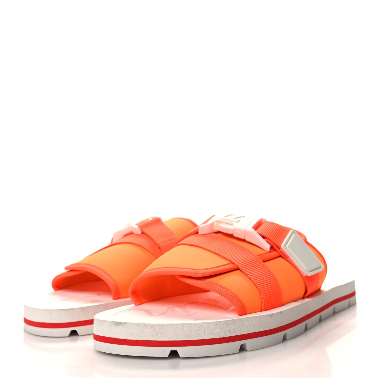 Neoprene Mens Siwa Clip Flat Sandals 46 Fluo Orange
