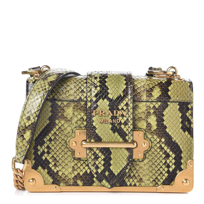 Prada Python Cahier Bag Green 1 of 6