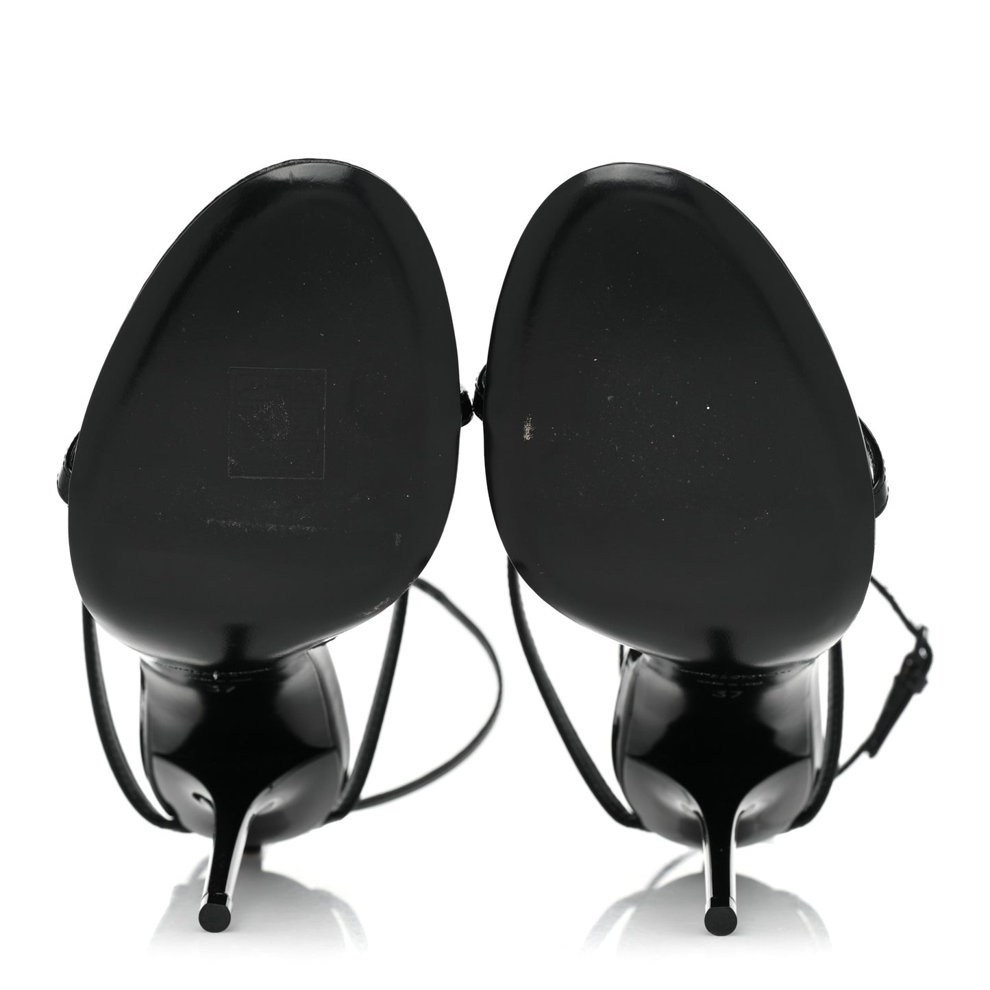 Patent Calfskin Cassandra 110 Sandals 37 Black