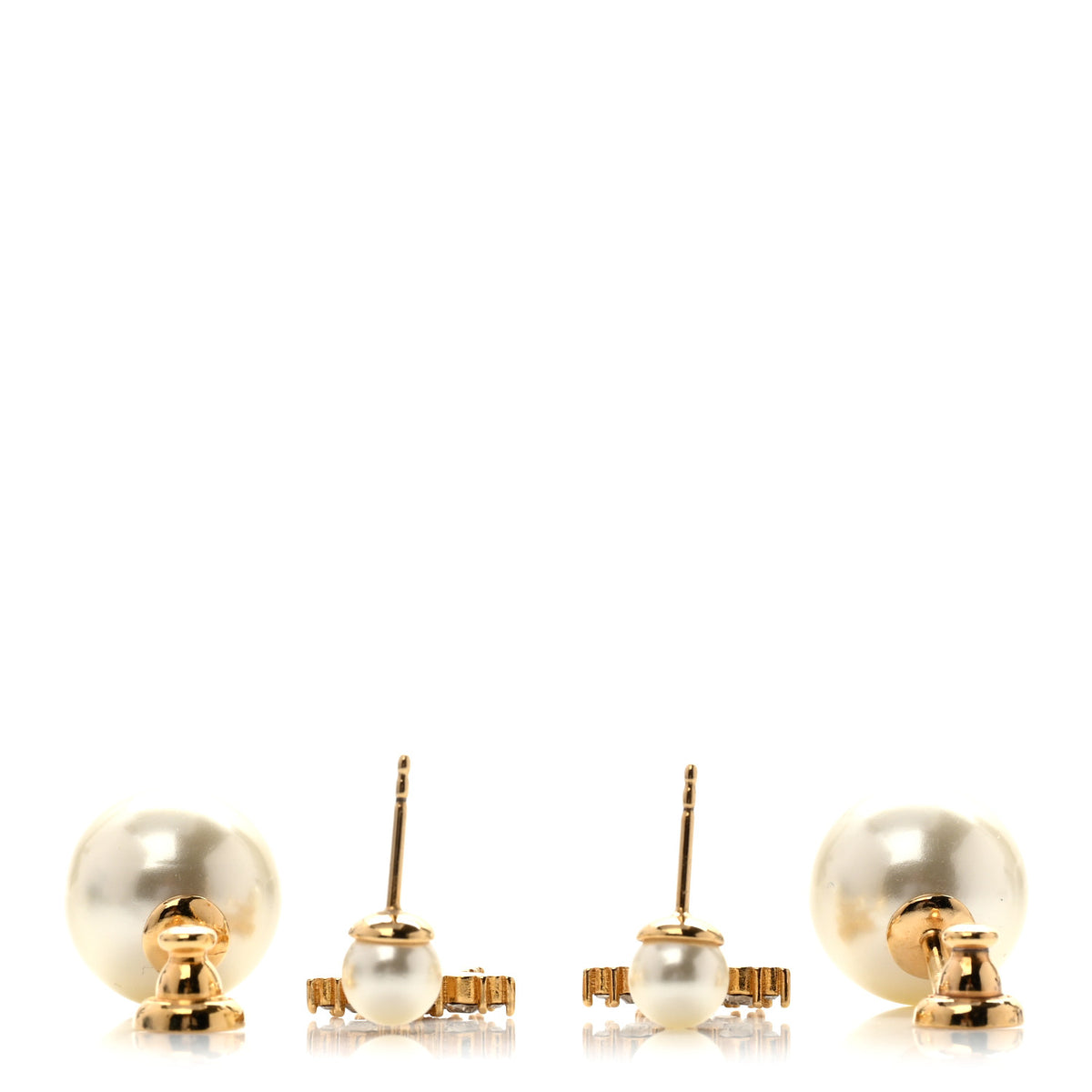 Pearl Crystal My ABCDior Tribales Etoile Star Earrings Gold