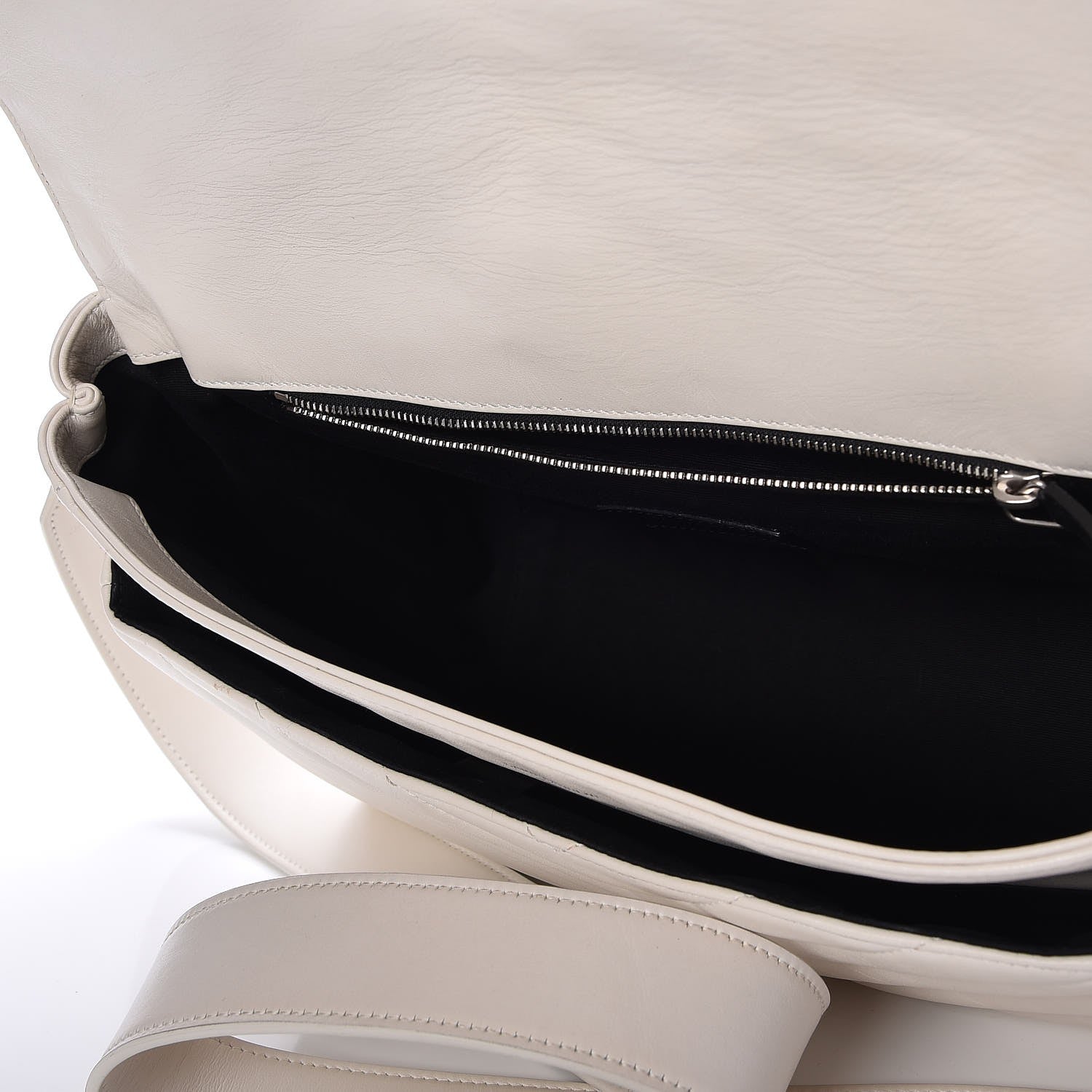 Saint Laurent Calfskin Y Quilted Monogram Loulou Shoulder Bag Porcellana 5 of 15
