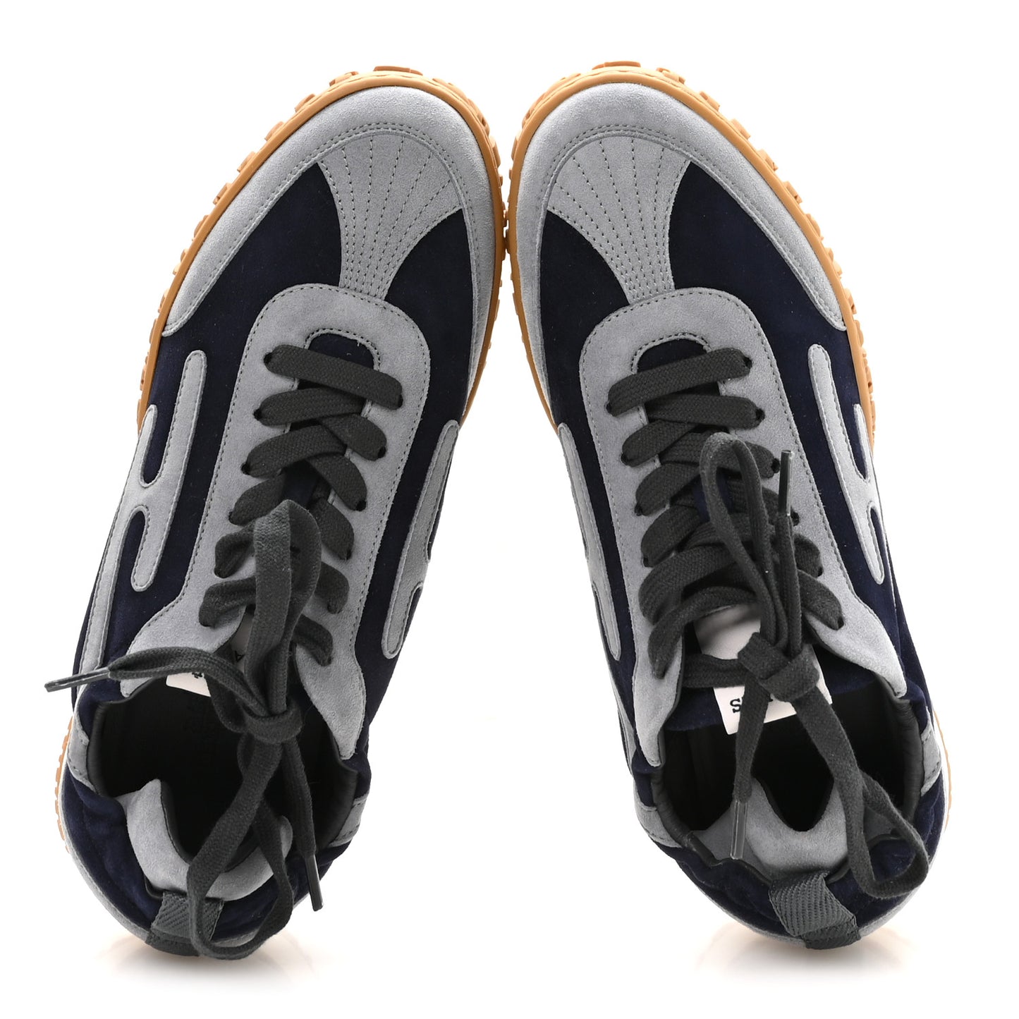 Suede Goatskin Jet Sneakers 37 Marine Gris Orage