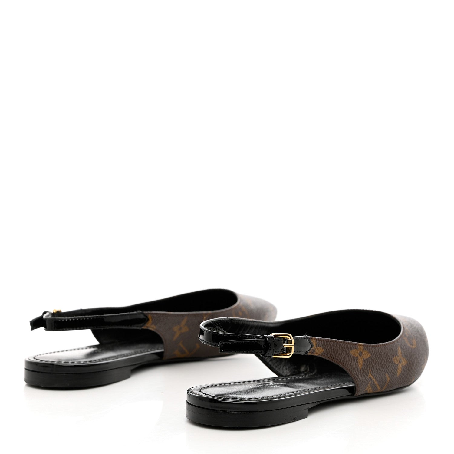 Louis Vuitton Patent Monogram Cherie Slingback Ballerina Flats 37 4 of 11