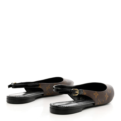 Louis Vuitton Patent Monogram Cherie Slingback Ballerina Flats 37 4 of 11