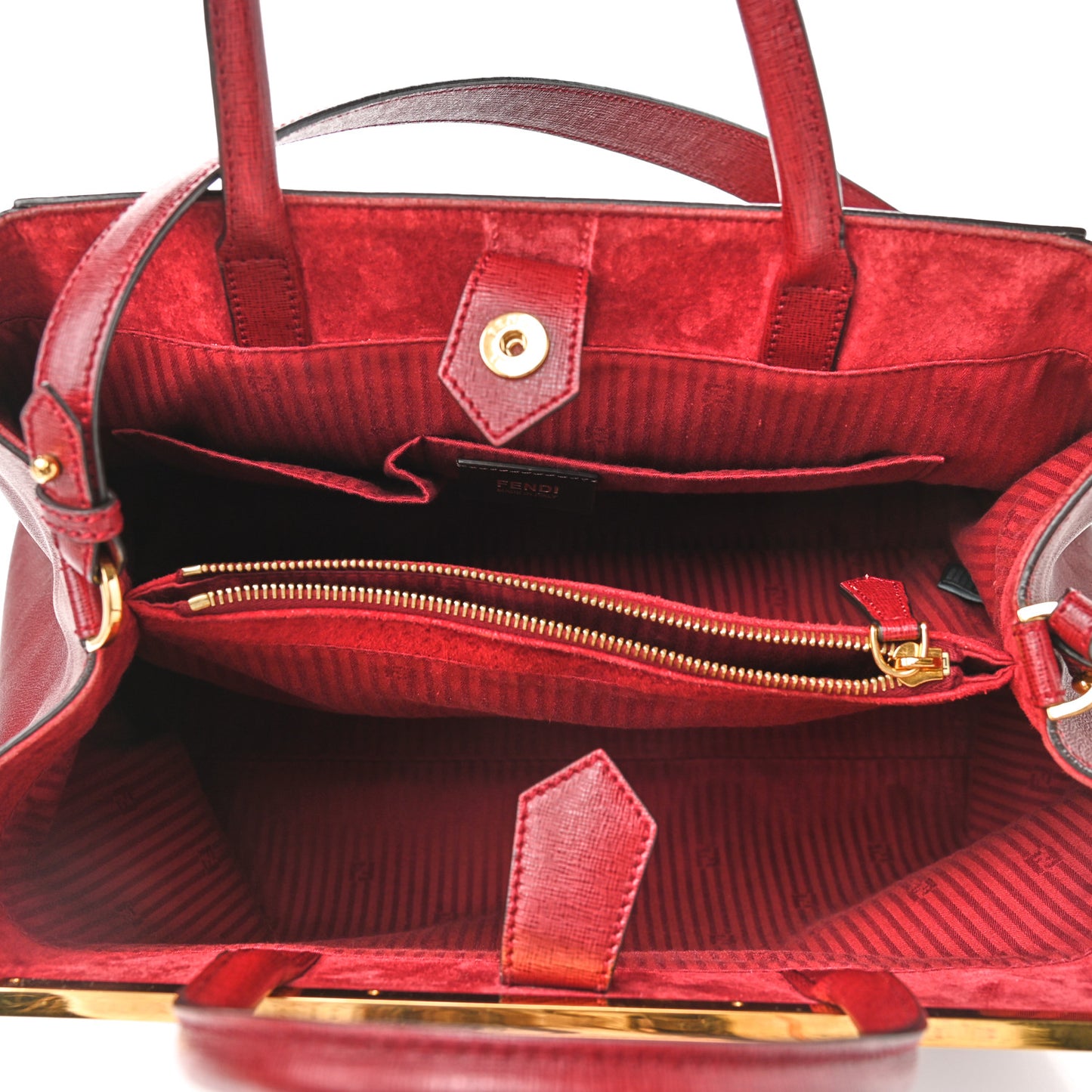 Vitello Elite Regular 2Jours Tote Rosso Scuro Ciliegia