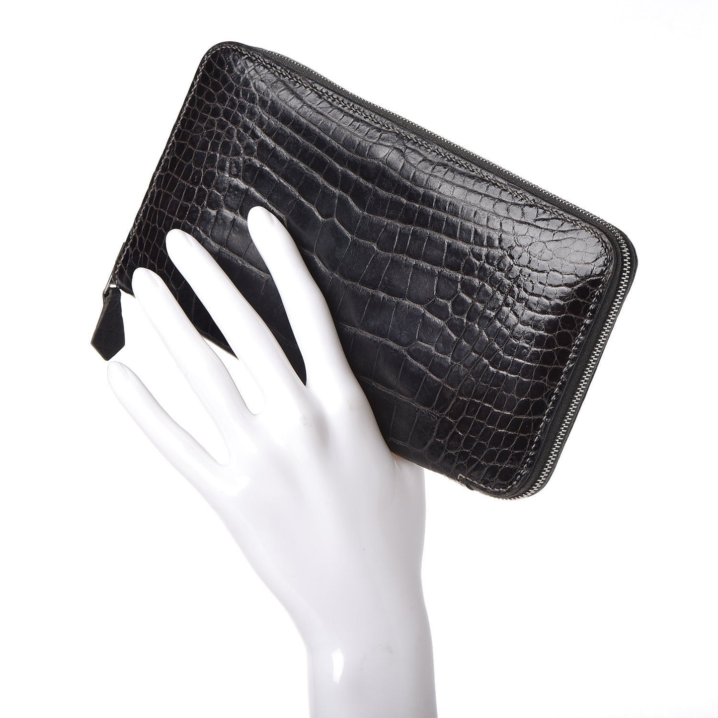 Shiny Alligator Azap Wallet Graphite