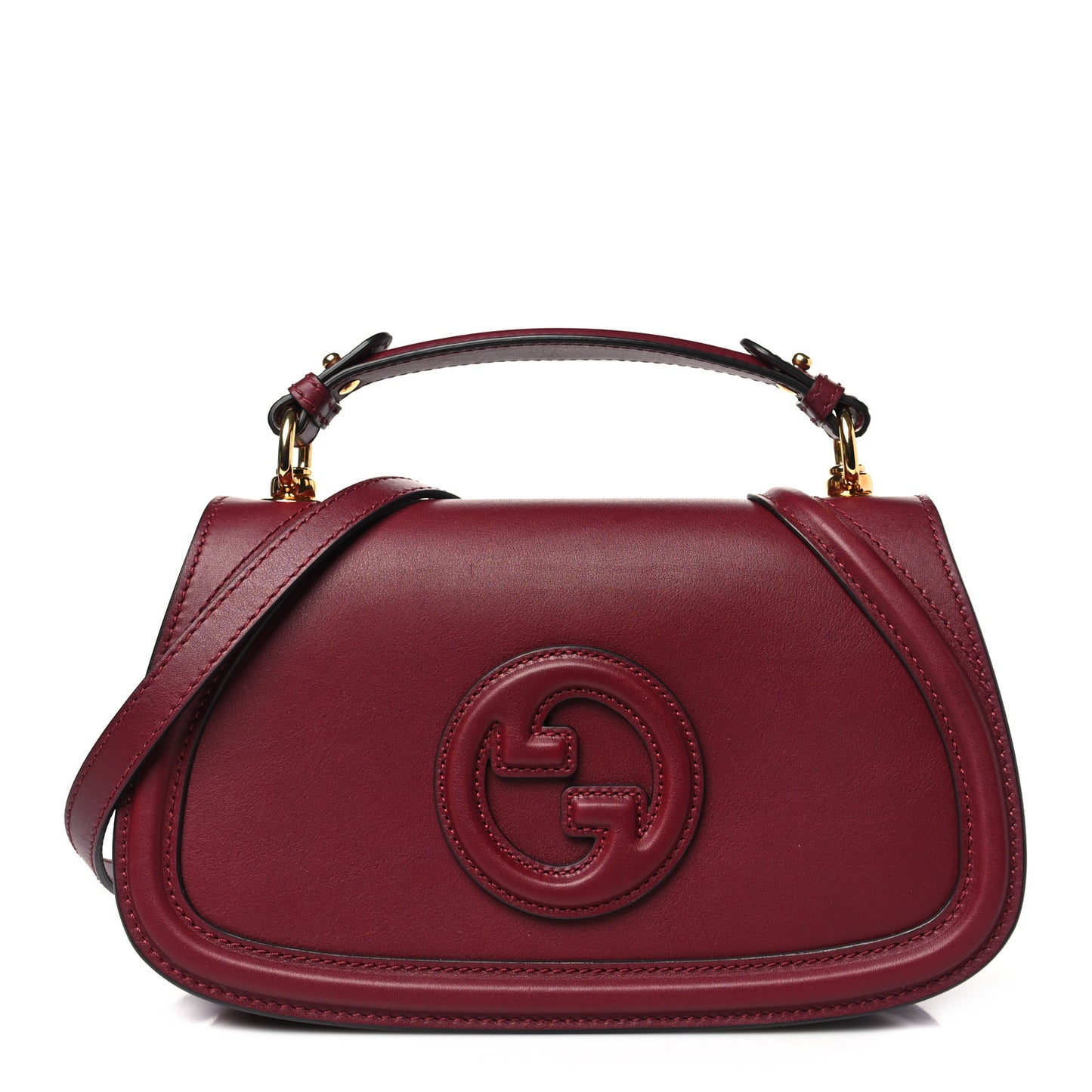 Roxy Calfskin Blondie Top Handle Bag Rosso Ancora