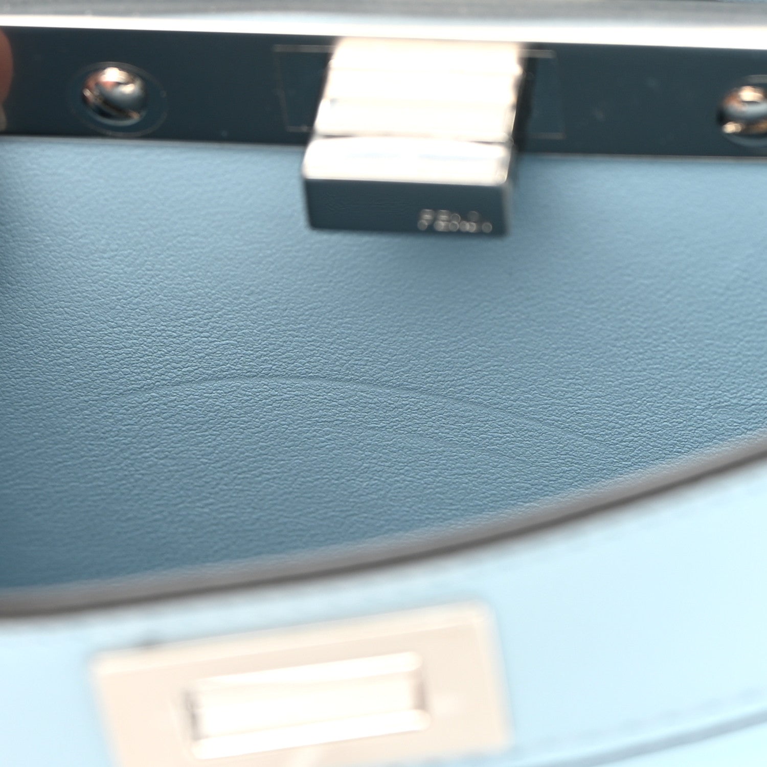 Fendi Shiny Nappa Petite Peekaboo I SEE U Satchel Azzurro Baby 12 of 12