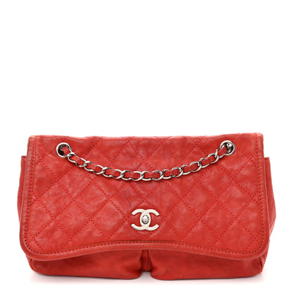 Chanel Calfskin Quilted Medium Natural Beauty Flap Red 1 of 11