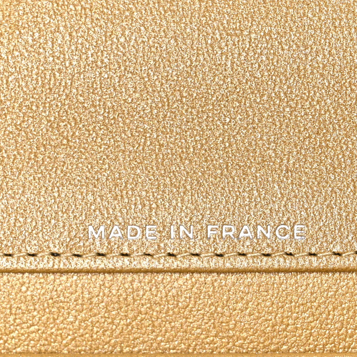 Metallic Caviar Quilted Top Handle Flap Clutch With Chain Gold