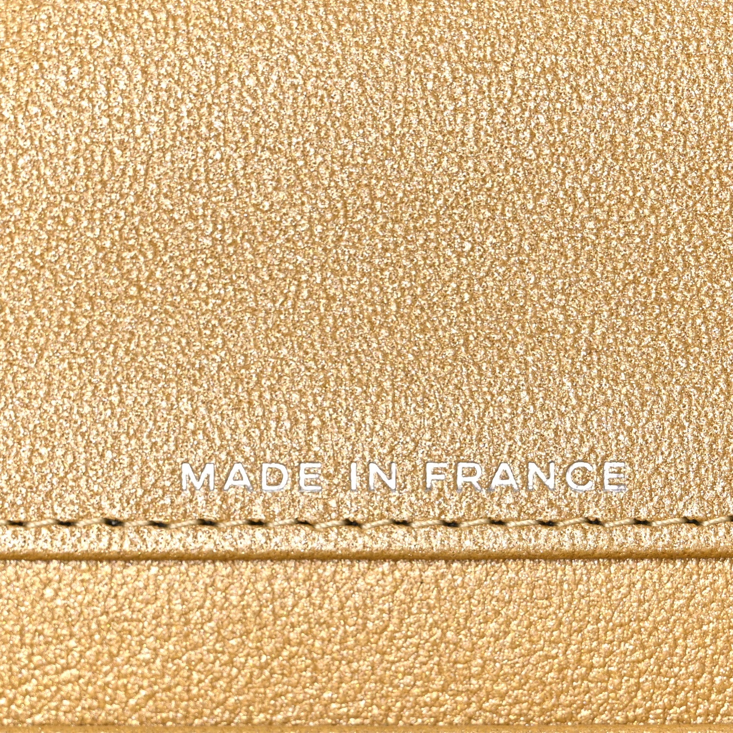 Chanel Metallic Caviar Quilted Top Handle Flap Clutch With Chain Gold 7 of 12