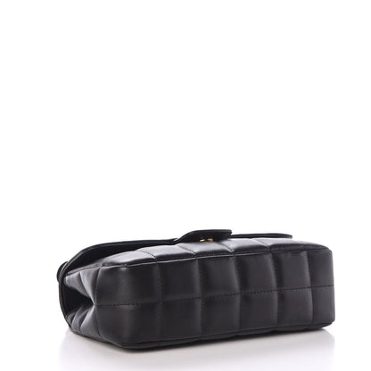 Chanel Lambskin Quilted Mini Chocolate Bar Camellia Flap Black 4 of 8