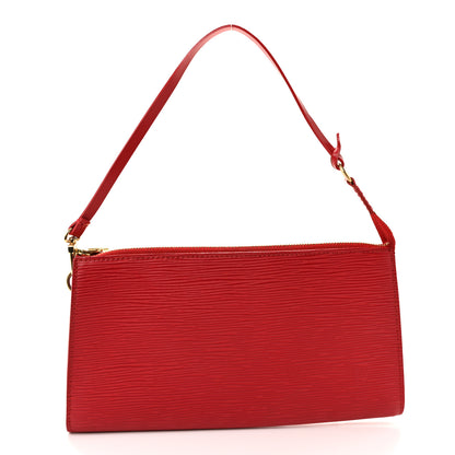 Louis Vuitton Epi Pochette Accessories 21 Castillan Red 1 of 12