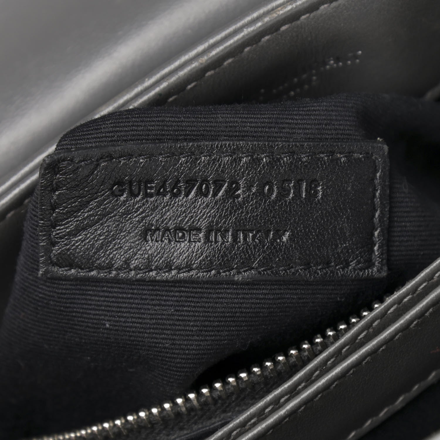 Saint Laurent Calfskin Y Quilted Monogram Toy Loulou Crossbody Bag Storm 7 of 15