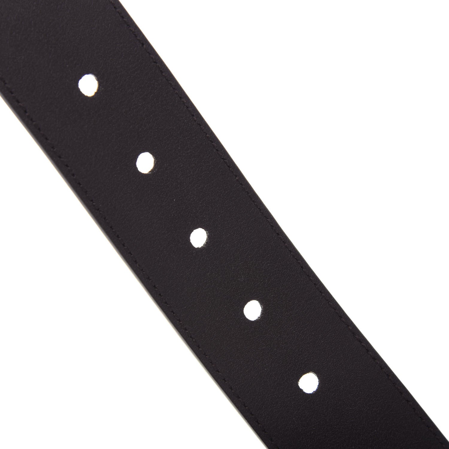 Gucci Monogram Dollar Calfskin 40mm Belt 85 34 Beige Ebony Testa di Moro 5 of 5