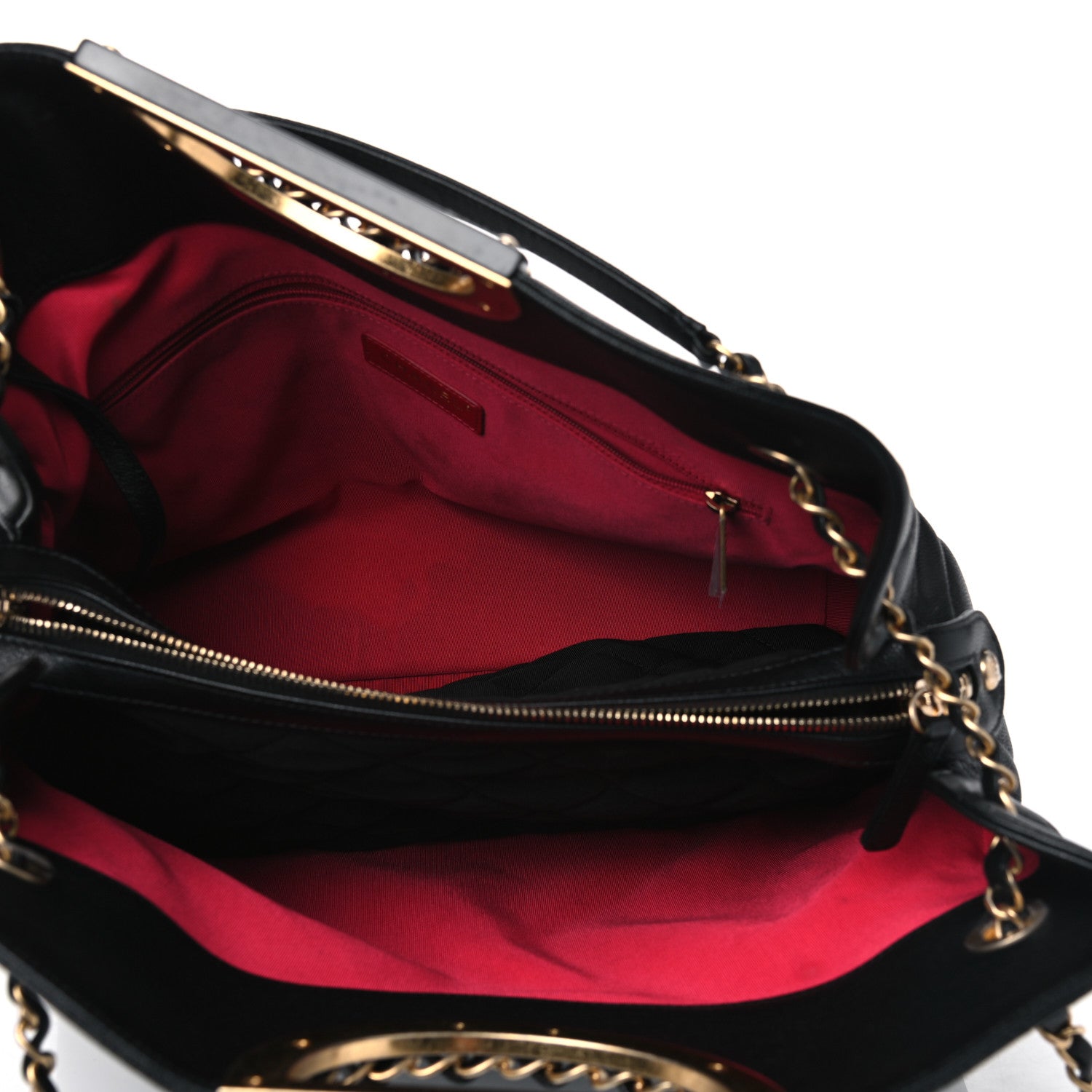 Chanel Caviar Quilted Large A Real Catch Shopping Bag Black 4 of 14