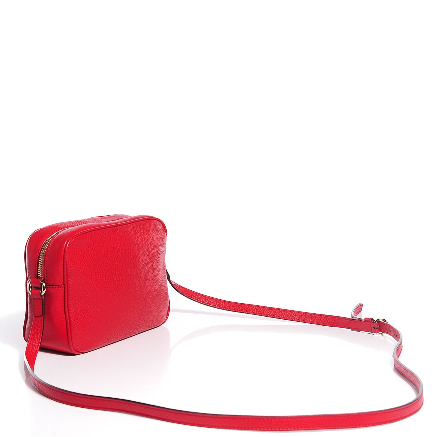 Pebbled Calfskin Small Soho Disco Bag Tabasco Red